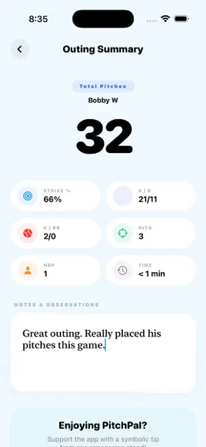 PitchPal – Pitch Counter screenshot 2