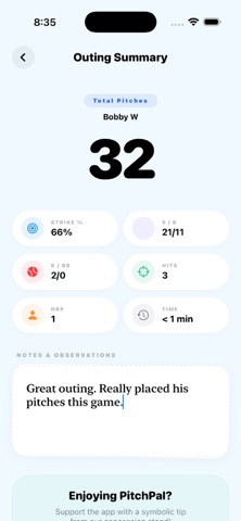 PitchPal – Pitch Counter screenshot