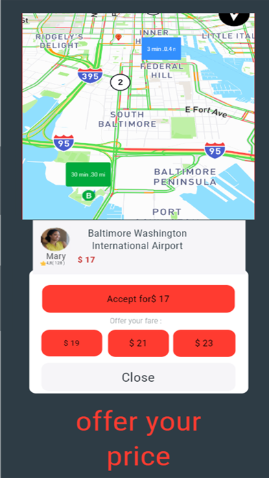 Wave Driver: Bid-N-Ride Screenshot