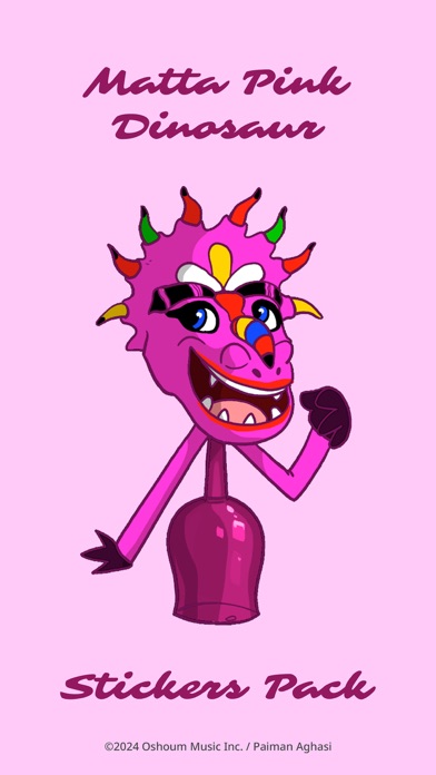 Screenshot #1 pour Matta Pink Dinosaur Stickers