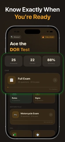 Missouri MO DOR Practice Test iPhone screenshot
