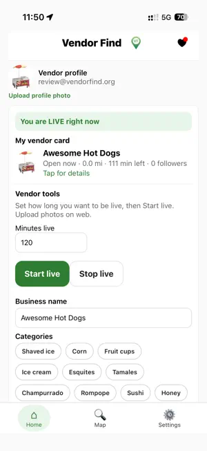 Vendor Find screenshot 2