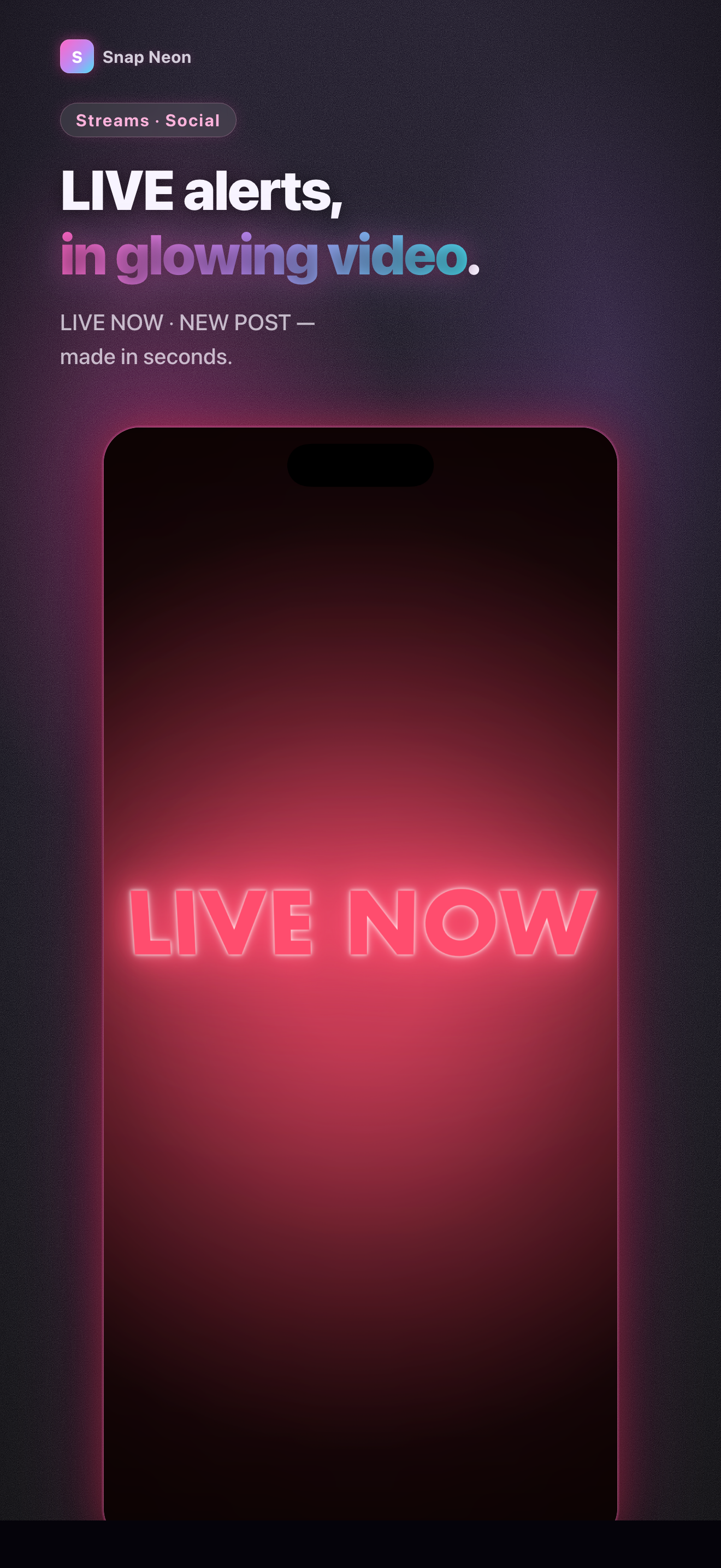 Neon Sign Maker - Snap Neon