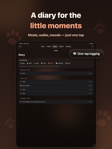 PawNook: Pet Health Tracker iPad screenshot