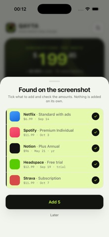 QAYTA: Subscription Tracker Screenshot 2 of 7