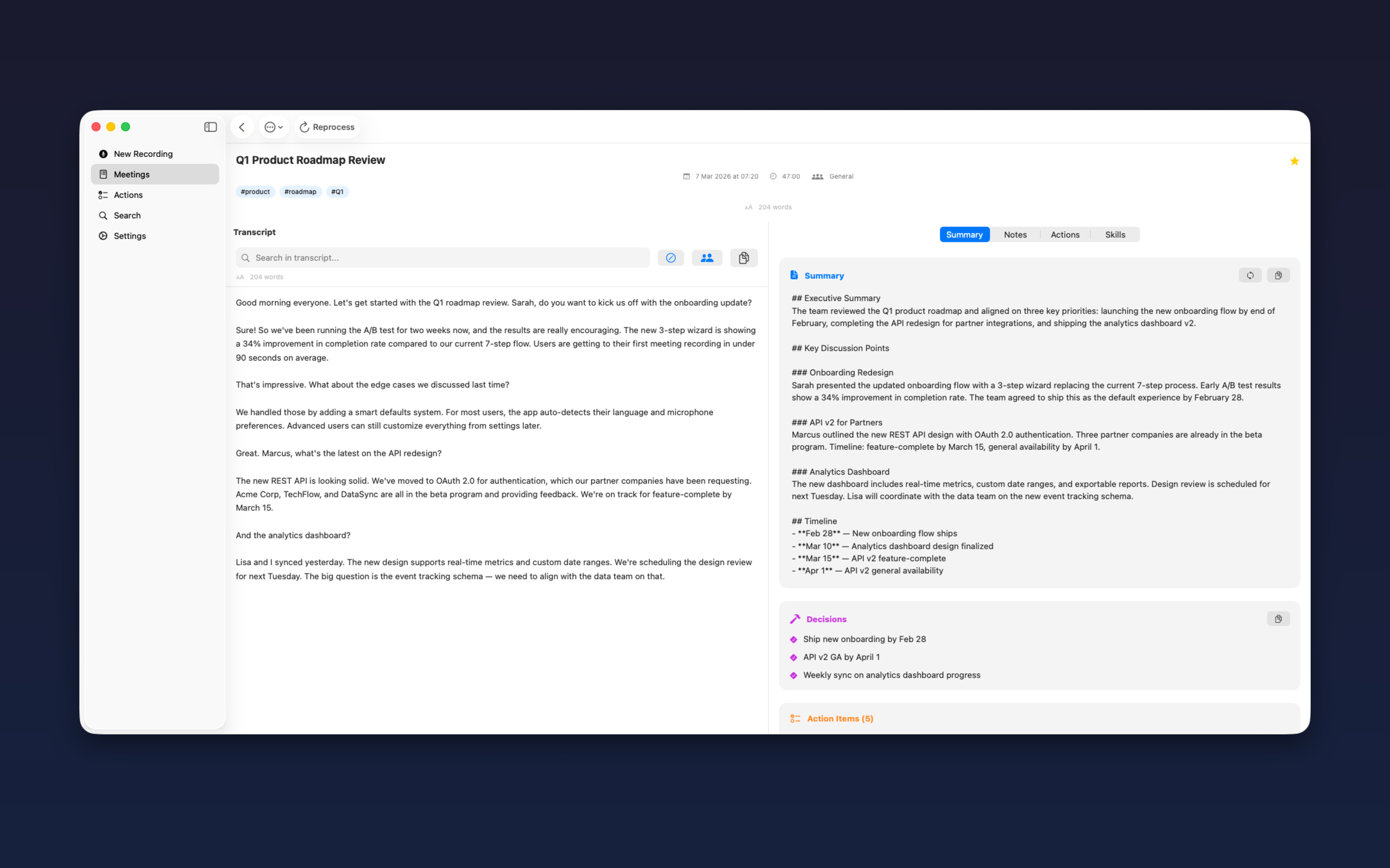 AI Meeting Notes - Transcribe screenshot 18