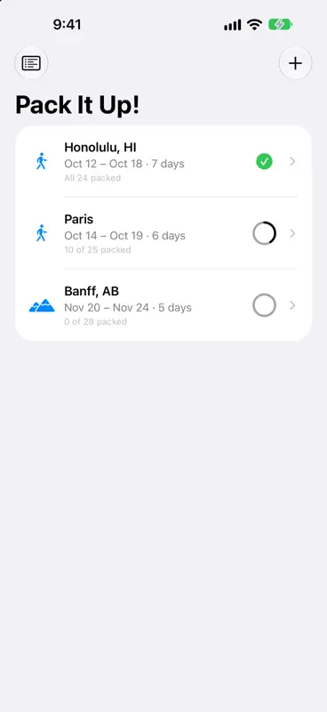 UPackIt: Pack for the Weather screenshot 1 of 6