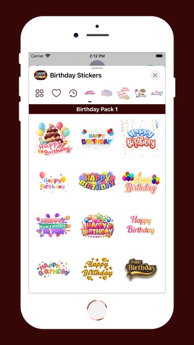 Screenshot #1 pour Animated Birthday Stickers !!