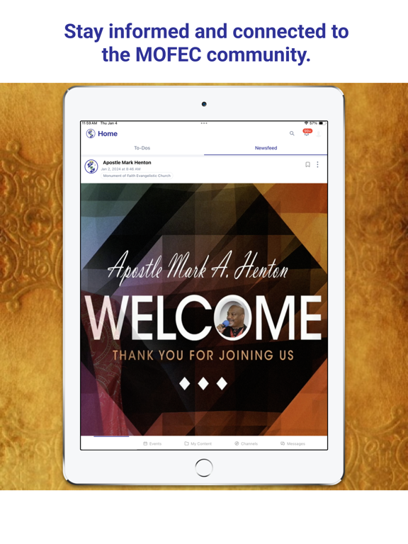 Monument of Faith iPad screenshot 3 - Social Networking app
