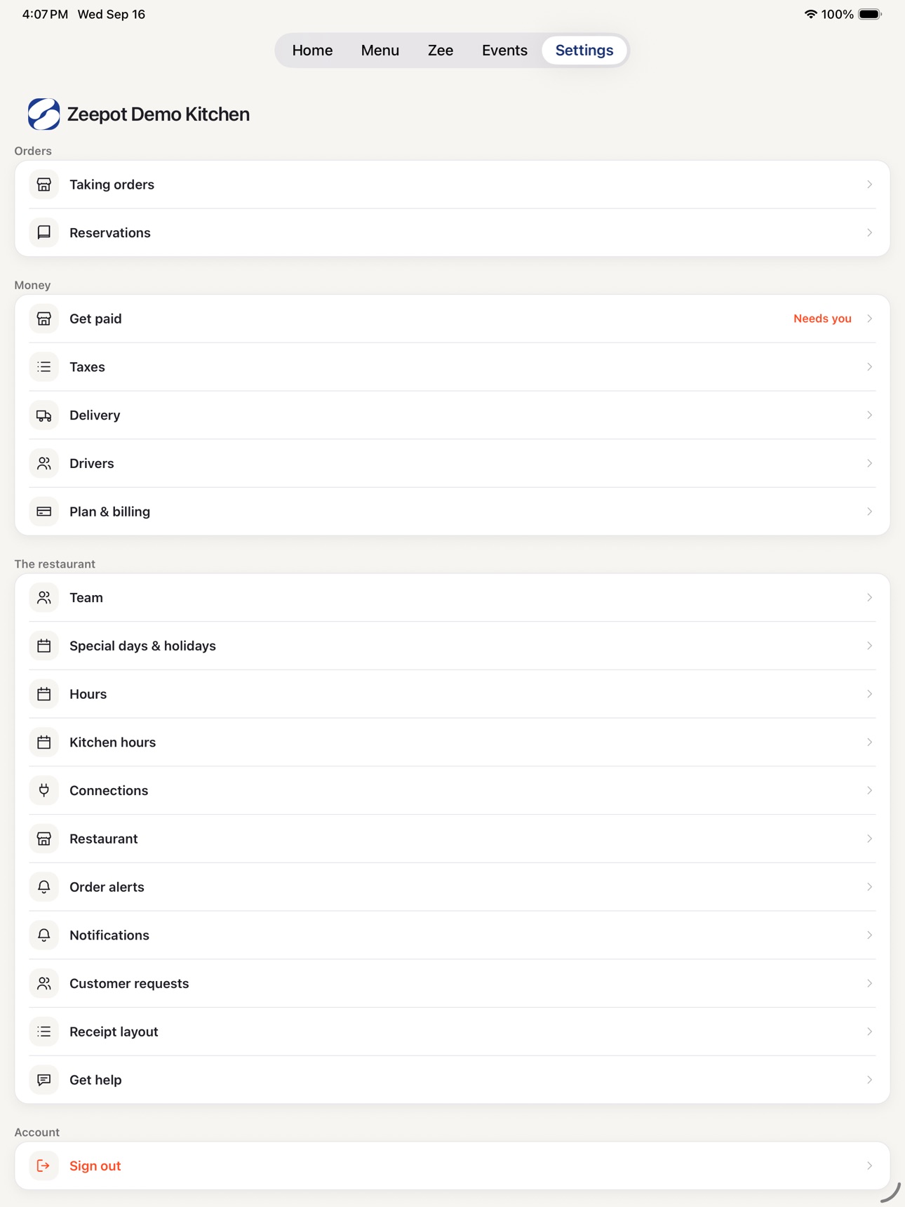 Screenshot 8 of Zeepot for Restaurants
