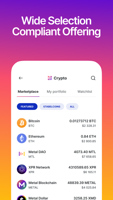 Metal Pay: Buy Bitcoin and ETH Screenshot