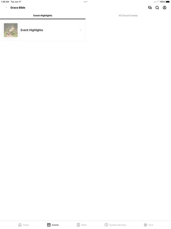 Grace Bible Columbia iPad screenshot 2 - Education app