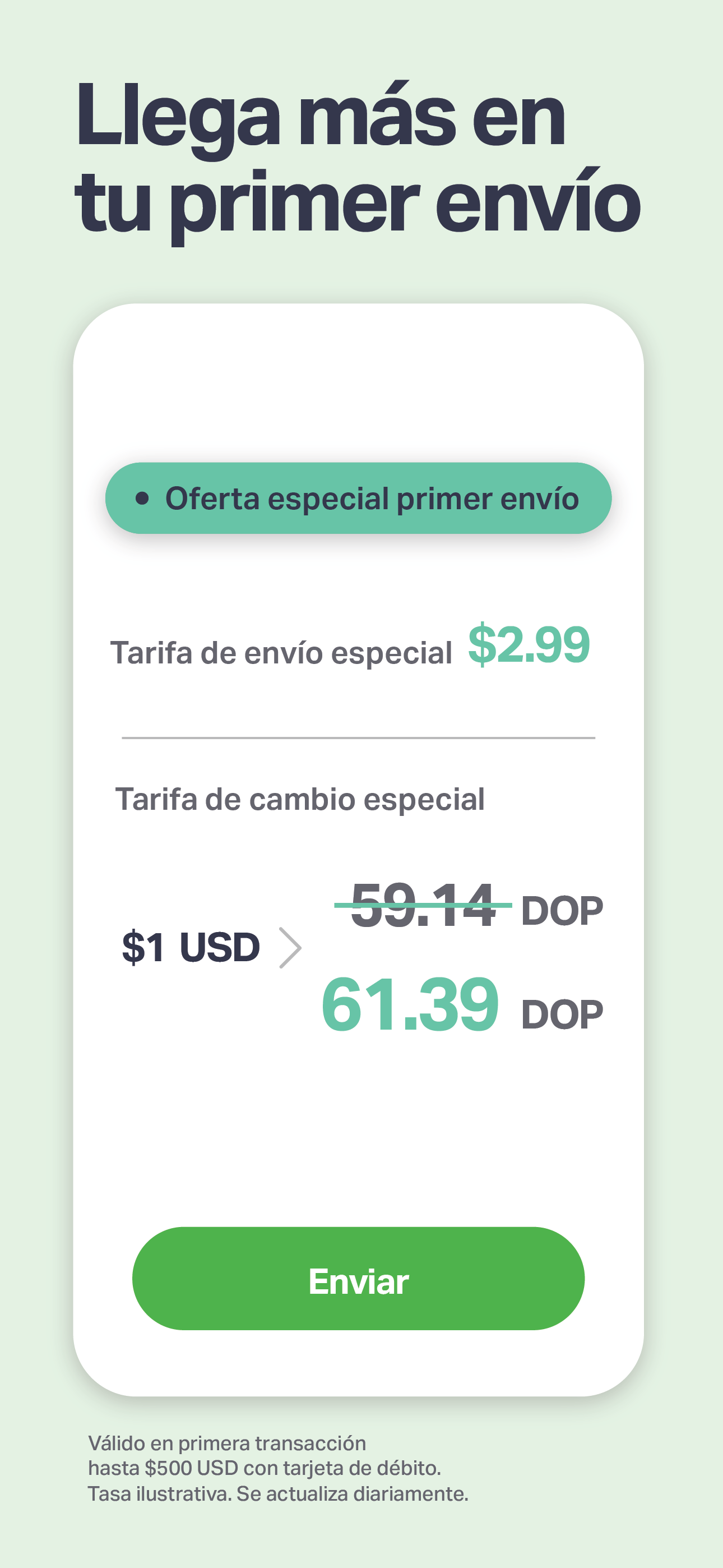 Flexienvios BHD: Send Money DR