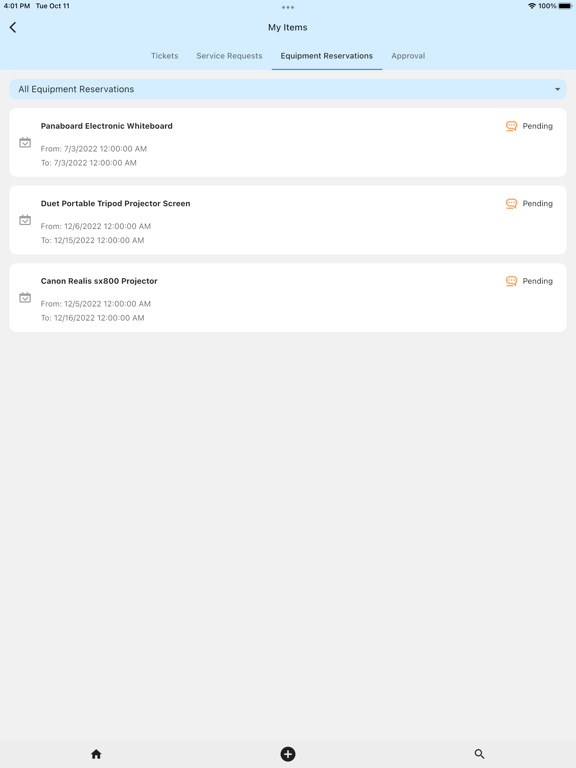 Alloy Self-Service iPad screenshot