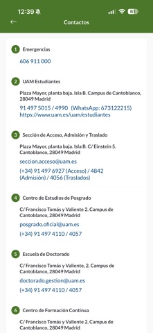 UAM App iPhone screenshot