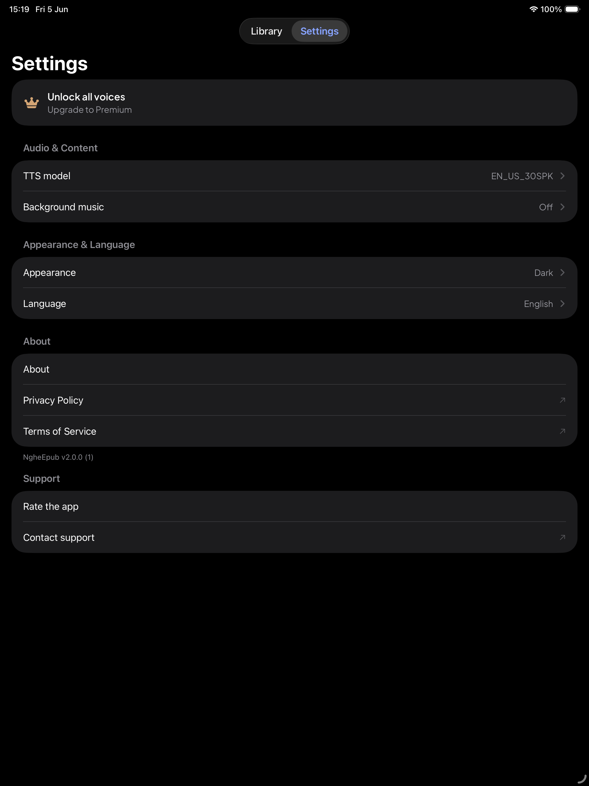 Nghe Epub: EPUB Read Aloud TTS screenshot 10