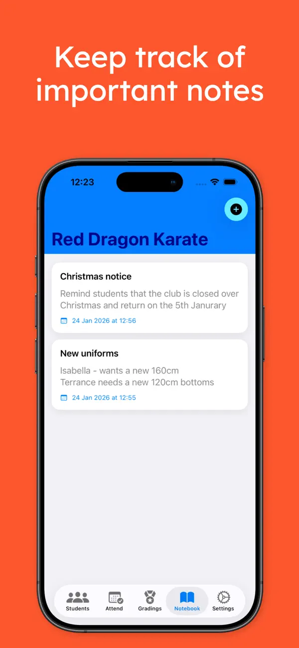 SenseiOS Pro Dojo Management Screenshot 6