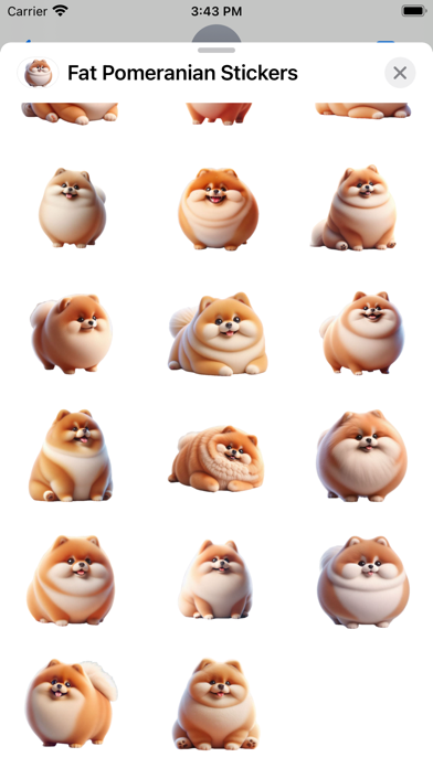 Screenshot 3 of Fat Pomeranian Stickers App