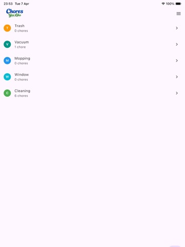Chores You Like iPad screenshot