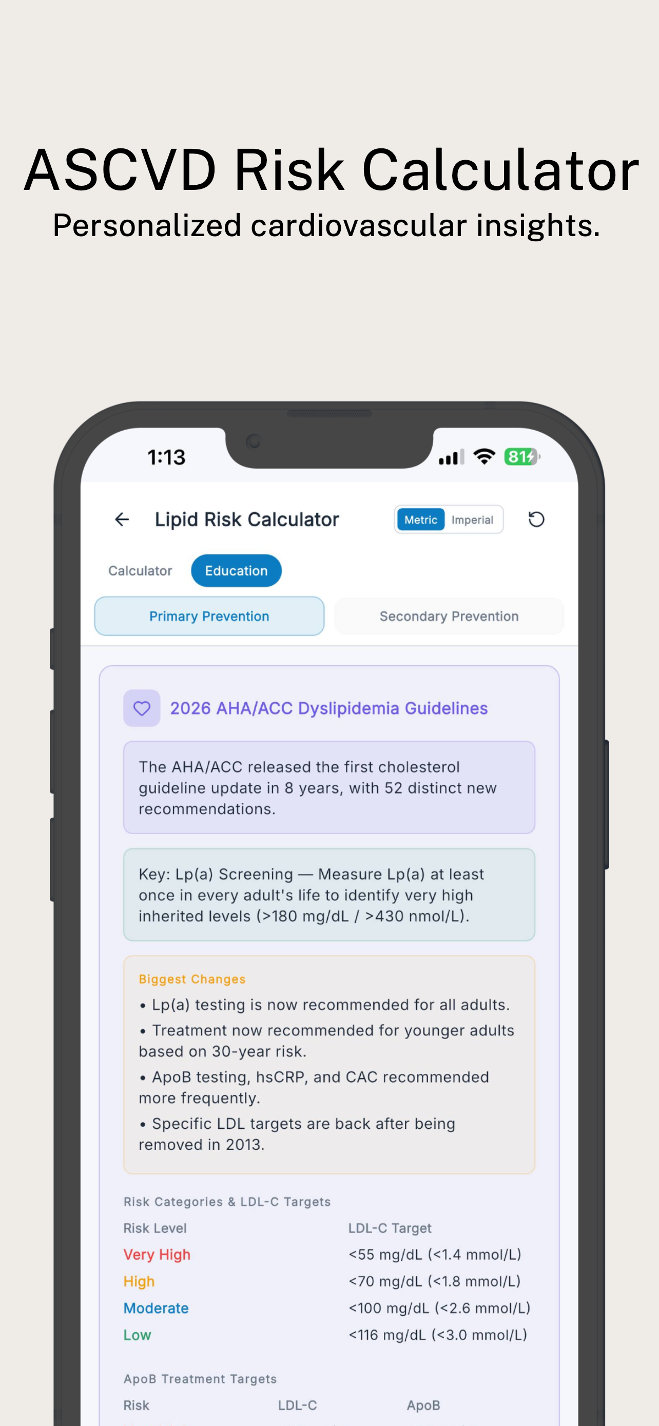 Lipid Predictor Clinician screenshot 4