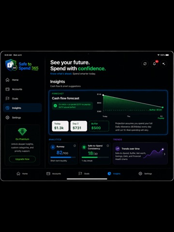 Safe to Spend 365: Budget AI iPad screenshot