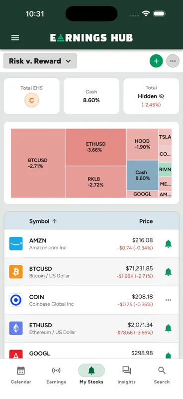 Earnings Hub and Calendar screenshot 8 of 9