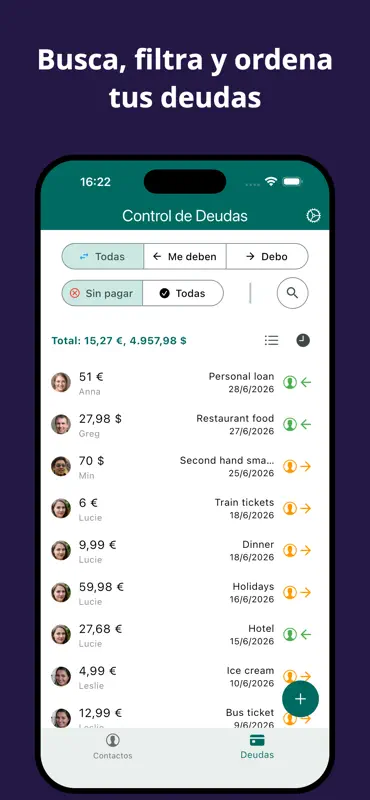 Control de Deudas: Mis deudas screenshot 5 of 7