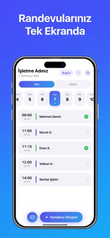 Randevu Defteri: Müşteri Takip iPhone screenshot