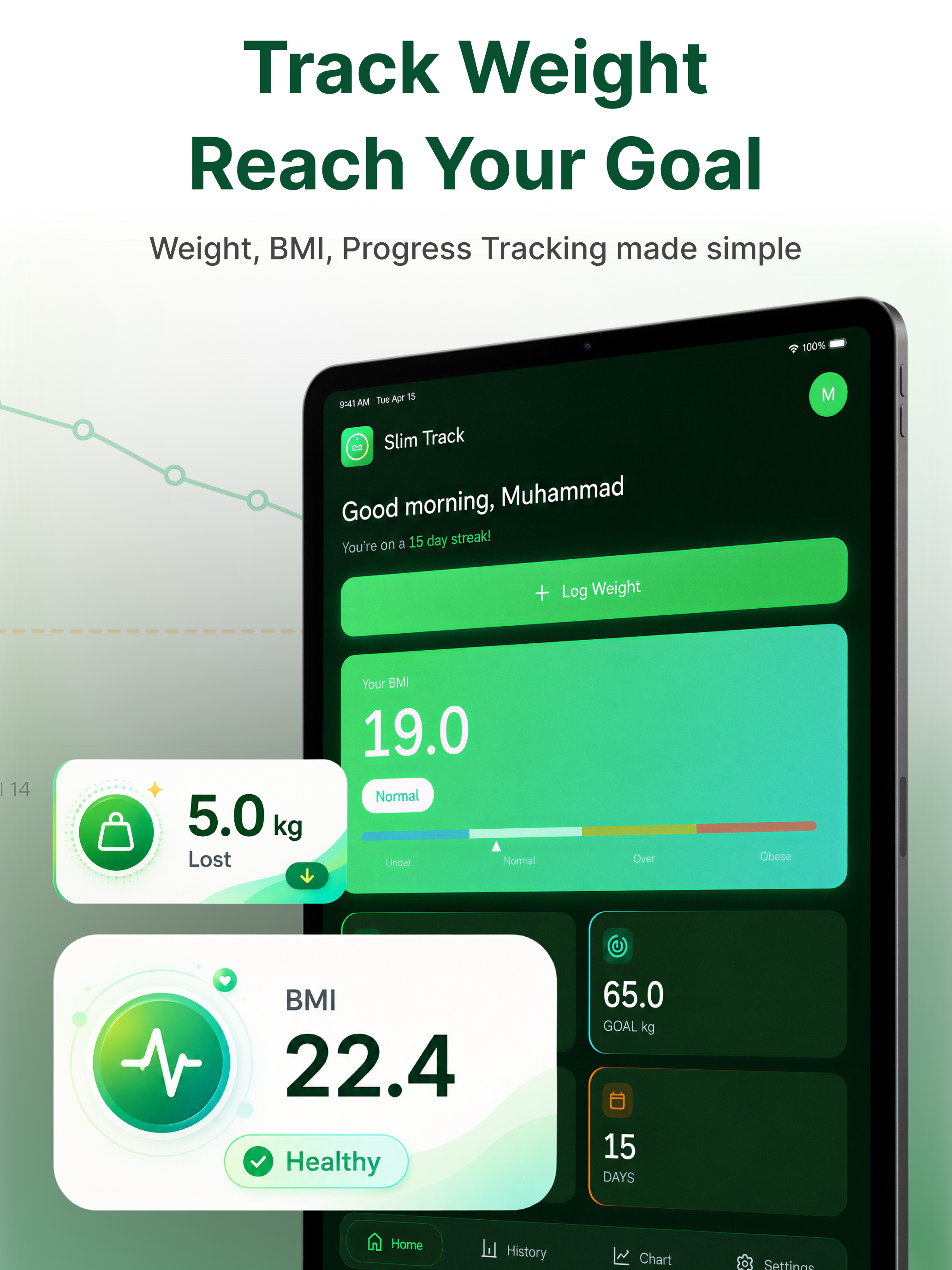Slim Track: Weight Loss & BMI screenshot 8