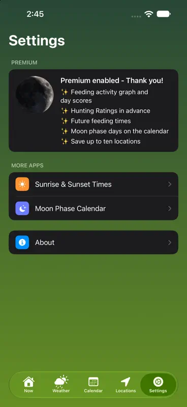 Solunar Best Hunting Times screenshot 10 of 10