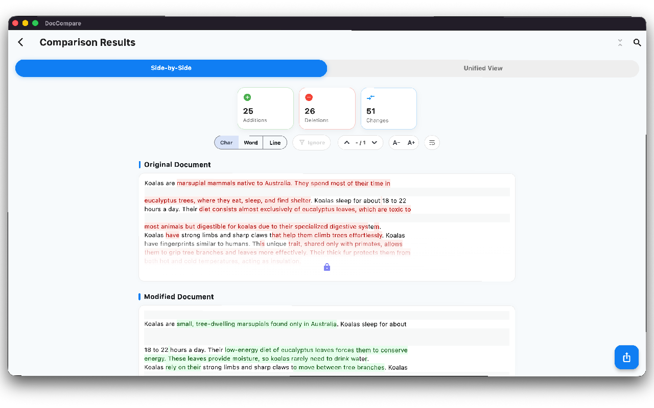 DocCompare: PDF & Word Compare screenshot 9