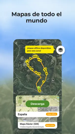 Captura de pantalla de Wikiloc - Rutas Del Mundo en iPhone 6