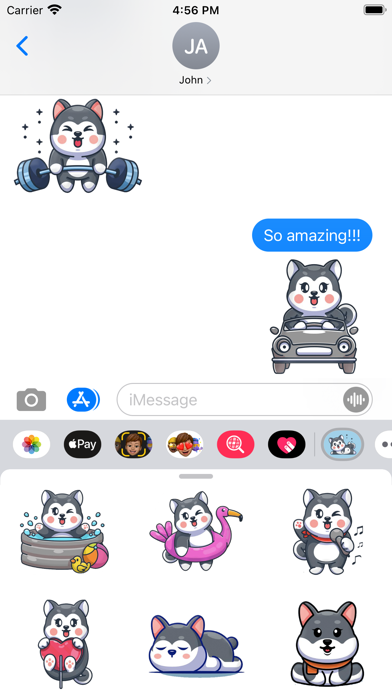 Husky Woof Stickers Screenshot