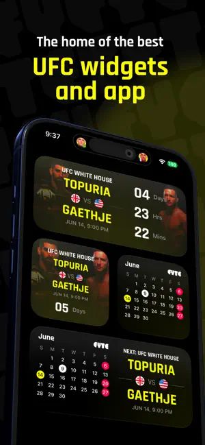 Fyte: UFC Widgets iPhone screenshot 2