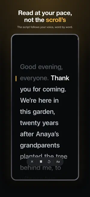 Cue: Voice Teleprompter screenshot 1