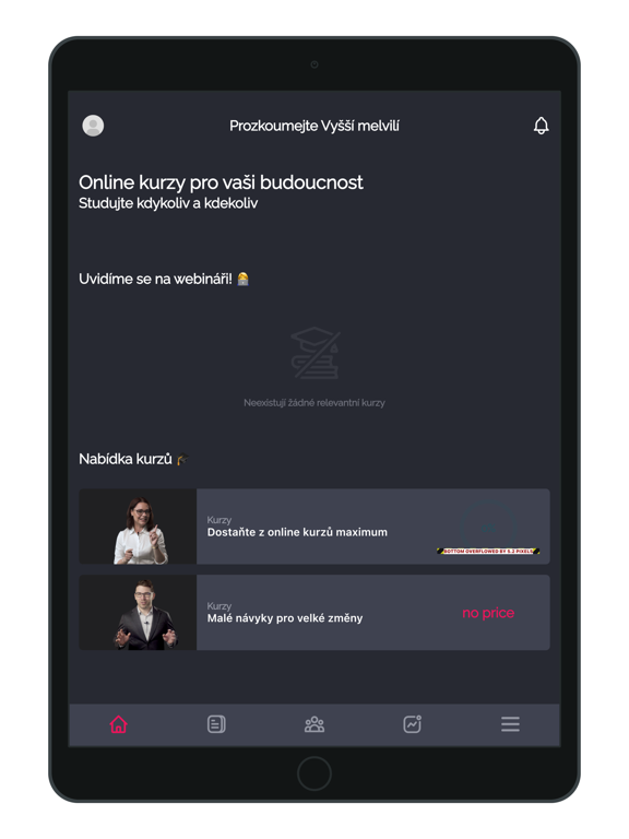 Vyšší melvilí app screenshot 2