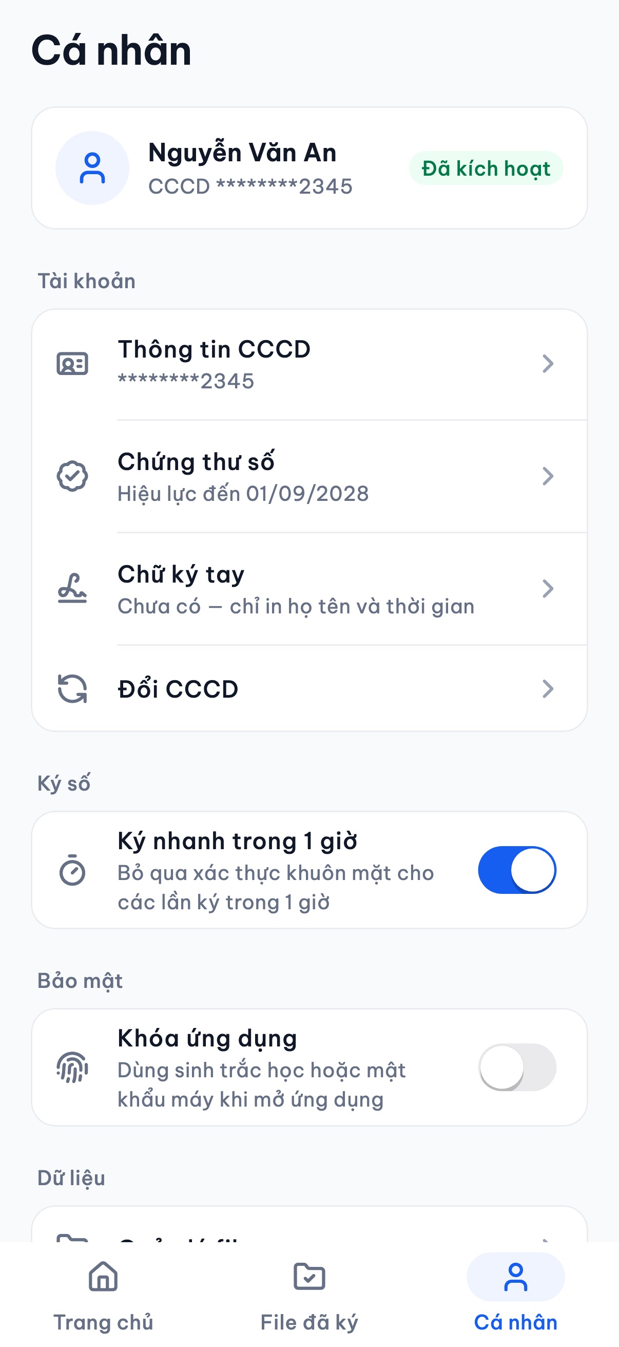 Screenshot 4 of Ký số CCCD