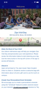UAkron Admissions screenshot