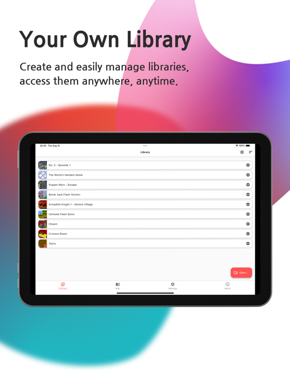 FlashArch Player iPad screenshot 2 - Entertainment app