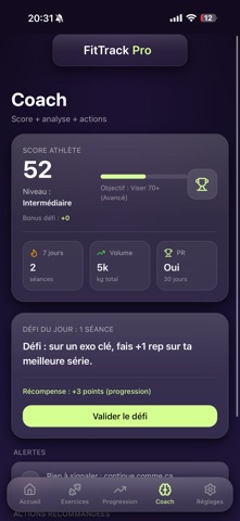 FitTrack Pro + iPhone screenshot