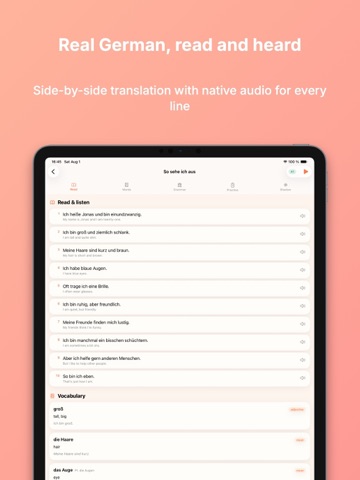 ShadowGerman – Learn German iPad screenshot