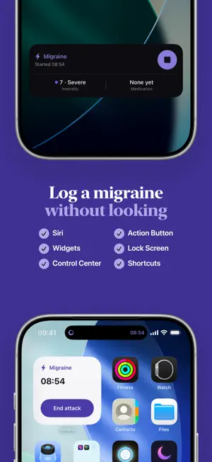Umbra: Migraine Tracker screenshot 1
