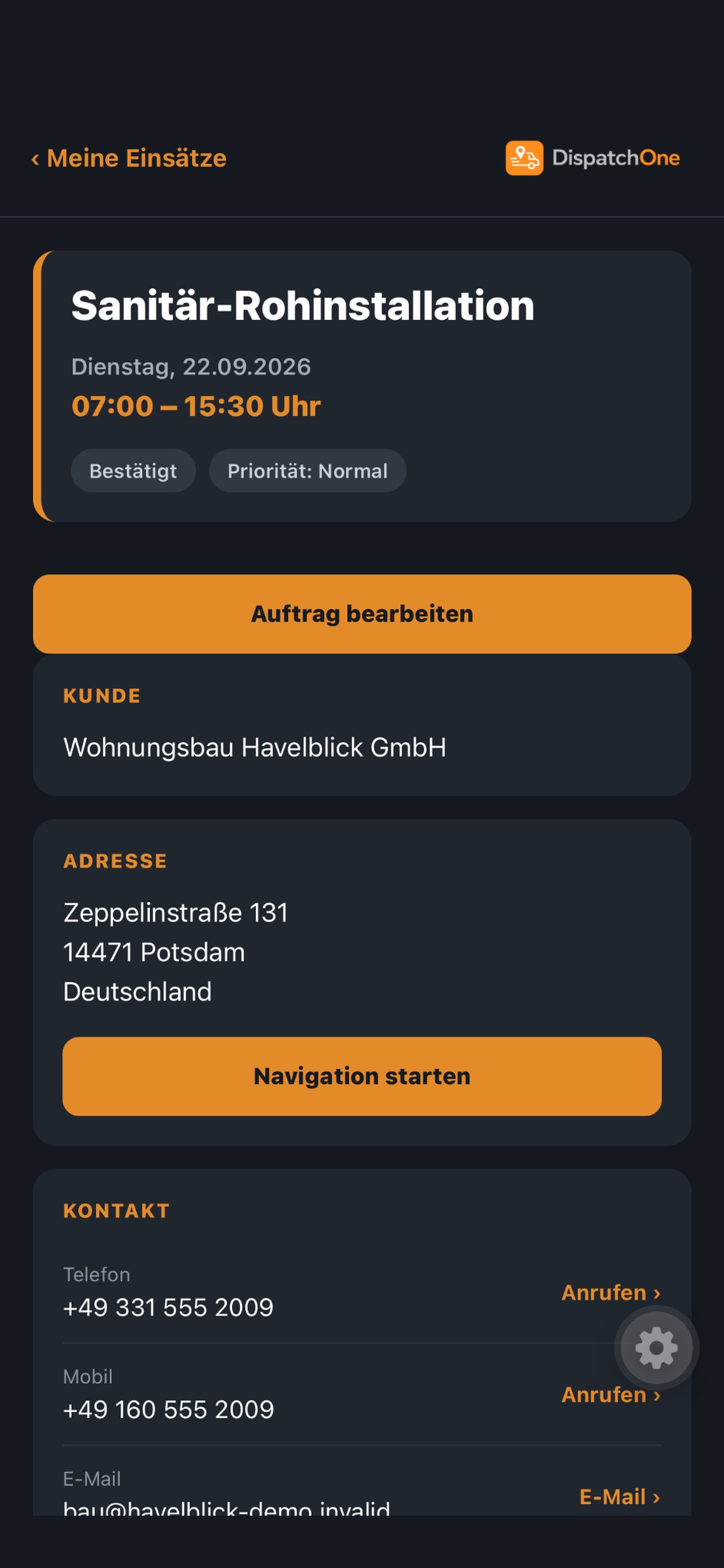 Screenshot 2 of DispatchOne – Einsatzplanung