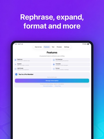 Smart Keyboard AI iPad screenshot