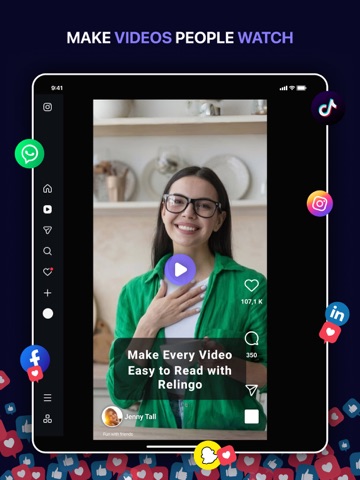 AI Subtitles for Reels Relingo iPad screenshot