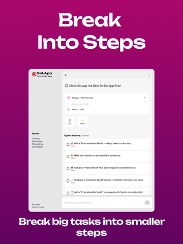 Sol.App - ToDo, Task Manager iPad screenshot