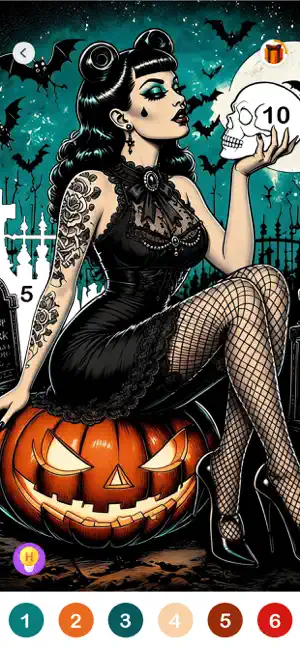 Halloween Color by Number Game screenshot 7