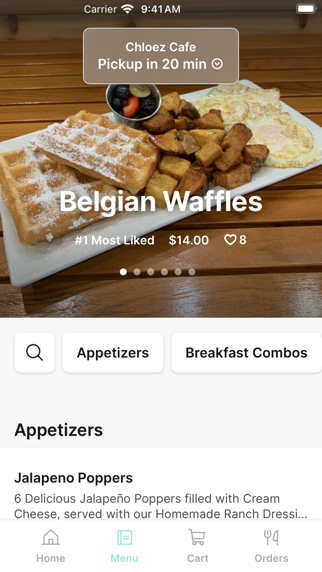 Chloez Cafe iPhone screenshot 2 - Food & Drink app