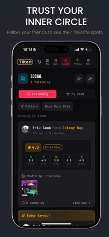 Tilted - Dive Bar Ratings iPhone screenshot