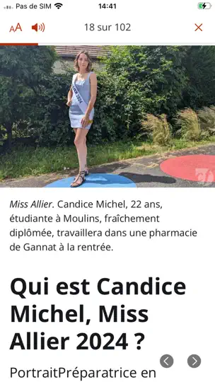 Capture d'écran de Centre France Le Journal sur iPhone 6